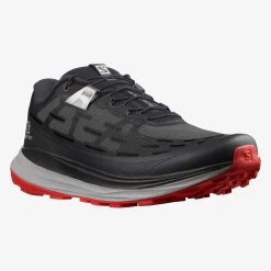 Mens Salomon Ultra Glide Black/Alloy/Goji Berry
