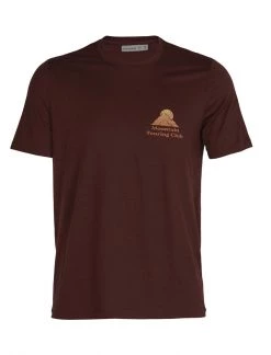 Mens Icebreaker Men Tech Lite II SS Tee Mountain Touring Club Espresso
