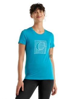 Icebreaker Women Tech Lite II SS Tee Natures Orb ARCTIC TEAL Mens