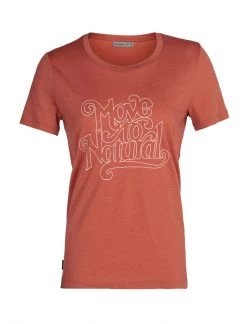 Icebreaker Women Tech Lite II SS Tee Move To Natural Clay Womens