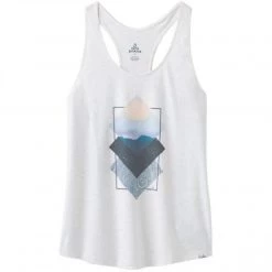 Prana Graphic Tank White Three Square