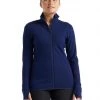 Icebreaker Womens Descender LS Zip Royal Navy