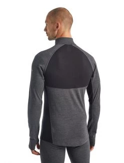 Icebreaker 260 Zone LS Half Zip Jet Heather/Black Mens