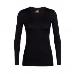 Womens ICEBREAKER Wmns 200 Oasis LS Crewe BLACK