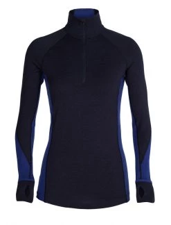 Icebreaker Womens 260 Zone LS Half Zip Midnight Navy