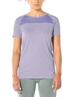 Icebreaker Wmns Motion Seamless SS Crewe Orchid Heather Womens