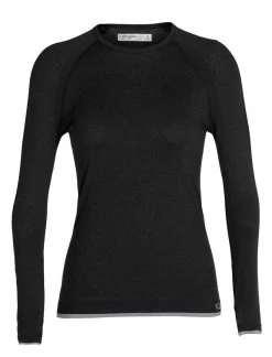 Icebreaker Wmns 200 Zone Seamless LS Crewe Black