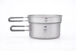 Keith Titanium 2-Piece Titanium Pot And Pan Cook Set 950ml/600ml