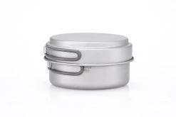 Keith Titanium 2-Piece Titanium Pot And Pan Cook Set 950ml/600ml 5 Keith Titanium 2-Piece Titanium Pot And Pan Cook Set 950ml/600ml