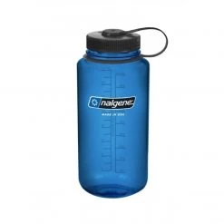 NALGENE WIDE MOUTH TRITAN BOTTLE 1000ML BLUE W/BLK Hike/Camp