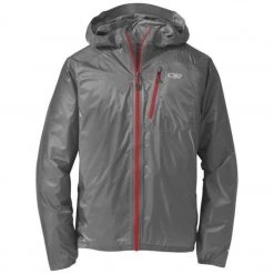 OUTDOOR RESEARCH Mens Helium II Jacket Pewter/tomato