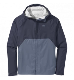 Outdoor Research Mens Apollo Rain Jacket Naval Blue/nimbus