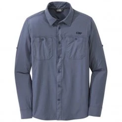 OUTDOOR RESEARCH Mens Wayward L/S Shirt Steel Blue