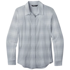 Outdoor Research Womens Astroman L/S Sun Shirt Titanium Plaid