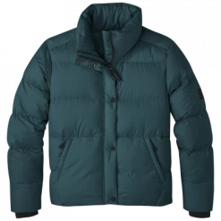 Outdoor Research Womens Coldfront Down Hoodie Treeline