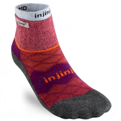 Injinji Liner + Runner Womens Mini-Crew - Cranberry Socks