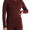 Icebreaker Womens 260 Tech LS Crewe Espresso