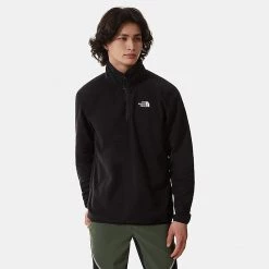 The North Face Mens 100 Glacier Fleece QZ TNF Black