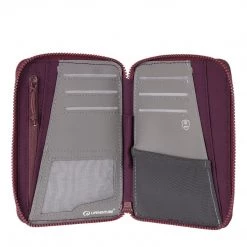 LIFEVENTURE LIFE VENTURE RFID MINI TRAVEL WALLET Aubergine