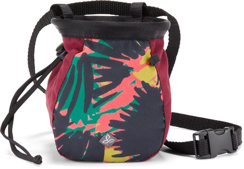 Prana Womens Large Chalk Bag W/Belt Maroon Jungle Accessories 1 Prana Womens Large Chalk Bag W/Belt Maroon Jungle Accessories