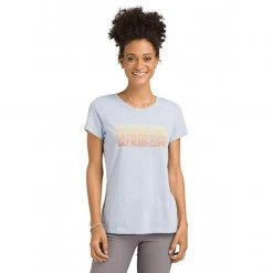 PRANA Graphic Tee Blue Climb Womens