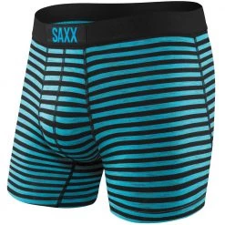 Mens Saxx Vibe Boxer Brief Black Space Hiker Stripe