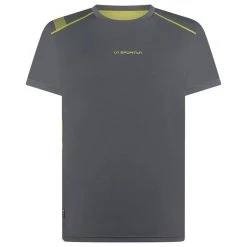 Mens La Sportiva Blitz T-Shirt M Carbon/Kiwi