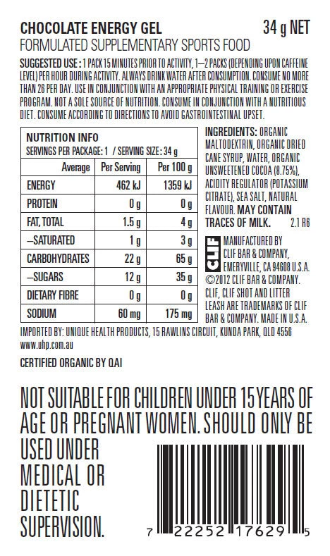 Cooking And Food CLIF SHOT GEL Chocolate 34g 2 Cooking And Food CLIF SHOT GEL Chocolate 34g