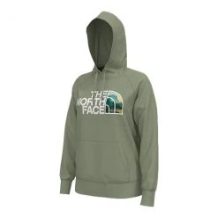 The North Face Womens Half Dome Pullover Hoody Tea Green