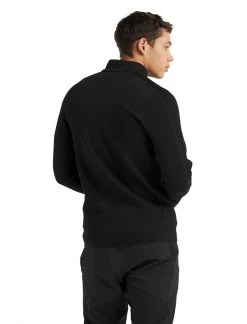 Icebreaker Mens Elemental LS Zip Black