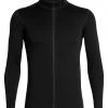 Icebreaker Mens Elemental LS Zip Black