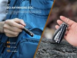 Hike/Camp Fenix E09R Luminus SST20 LED Flashlight (black)