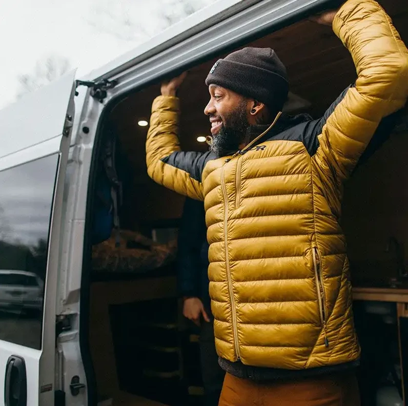 Outdoor Research Mens Helium Down Hoodie Lichen/black 2 Outdoor Research Mens Helium Down Hoodie Lichen/black