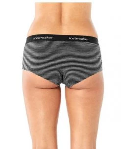 Icebreaker Wmns Sprite Hotpants Gritstone Heather/Black Stripe