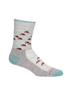 Icebreaker Wmns Hike Medium Crew Socks Blizzard Heather