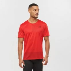 Mens Salomon Sense Tee M Goji Berry/Madder Brown