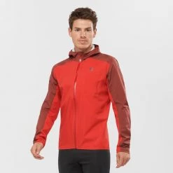 Mens Salomon Bonatti 2.5L Jacket M Goji Berry/Madder Brown