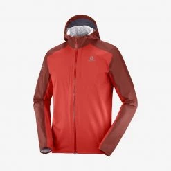 Mens Salomon Bonatti 2.5L Jacket M Goji Berry/Madder Brown