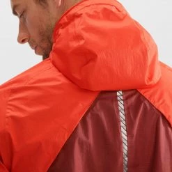 Salomon Bonatti WP Jacket M Fiery Red/Cabernet Mens