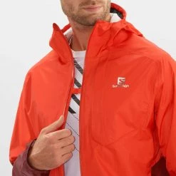 Salomon Bonatti WP Jacket M Fiery Red/Cabernet Mens