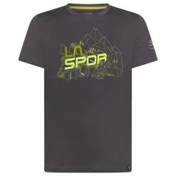 Mens La Sportiva Cubic T-Shirt M Carbon/Kiwi