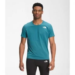 The North Face Mens True Run S/S Shirt Storm Blue