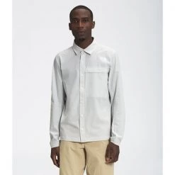 The North Face Mens First Trail UPF L/S Shirt Tin Grey