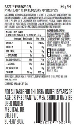 CLIF SHOT GEL RASPBERRY 34g