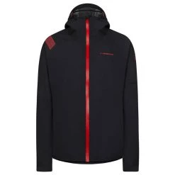 Womens La Sportiva Run Jacket W Black/Hibiscus