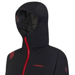 Womens La Sportiva Run Jacket W Black/Hibiscus