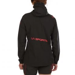 Womens La Sportiva Run Jacket W Black/Hibiscus