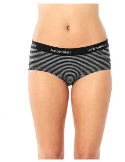 Icebreaker Wmns Sprite Hotpants Gritstone Heather/Black Stripe