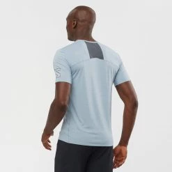 Mens Salomon XA Trail Tee Ashley Blue/Heather