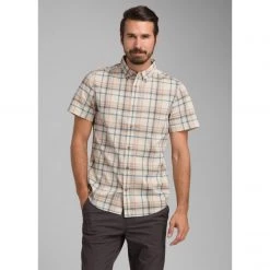 Mens Prana Granger Short Sleeve-Tailored Bone